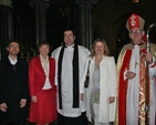 The Revd J P Kavanagh, Rector of Kells Priory (centre) and his wife, pictured at his commissioning as the new DIT Chaplain in Christ Church Cathedral with and Finbarr O’Leary, lay chaplain at DIT Cathal Brugha Street; Sr Mary Flanagan, co-ordinator of DIT Chaplaincy Service and the Most Revd Dr John Neill, Archbishop of Dublin.
