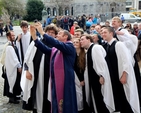 Methodist Chaplain at Trinity College Dublin, the Revd Julian Hamilton taking a selfie with the Chapel Choir following the Service of Commemoration and Thanksgiving on Trinity Monday. 
