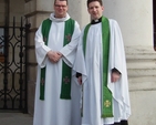 The Revd Andy Braunston of the Metropolitan Community Church in Manchester and the Revd Darren McCallig, Dean of Residence at Trinity College Dublin, pictured after the former’s ‘Seeing Salvation’ address in TCD Chapel. Photo: TCD Chaplaincy.