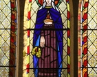 Stained glass portrait of St Brigid from St Brigid's Church, Castleknock which in 2010 celebrates 200 years of the current Church building.