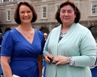 Denise Pierpoint and Inez Jackson following the ceremony to mark the National Day of Commemoration in the Royal Hospital Kilmainham today, July 14.