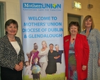 Ruth Mercer, All Ireland President; Rosemary Kempsall, Worldwide President; and Joy Gordon, Dublin and Glendalough Diocesan President, pictured at the Stillorgan & Blackrock branch meeting of the Mothers' Union. 