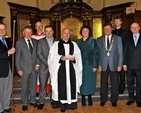 Pictured in St Ann’s Church, Dawson Street, following the annual ecumenical Service of Thanksgiving for the Gift of Sport were Giles Fox, Church Warden; Robert Prole of the Association of Schools’ Unions; director of music at St Ann’s, Charles Marshall; CEO of Paralympics Ireland, Liam Harbison, who gave the address; Vicar of St Ann’s, the Revd David Gillespie; CEO of the Blackrock and Harold’s Cross Hospice, Mo Flynn; President of the Association of Schools’ Unions, Brian Priestman; director of the Belvedere College Chamber Choir, Ruaidhrí Ó Dalaigh; and Church Warden, Tom Hogan.