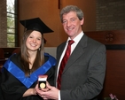 Pictured is Wendy Kingston, B Ed Graduate from the Church of Ireland College of Education receiving her Gold Medal Award from Dr Aidan Seery of Trinity College Dublin awarded to the student who has shown exceptional merit at the annual degree examination in honors or professional courses.