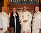 Archdeacon Ricky Rountree, Bishop Paul Colton (preacher), the Revd Stephen Neill and Archbishop Michael Jackson in Christ Church, Celbridge, at the institution of Mr Neill as the new Rector of Celbridge and Straffan with Newcastle–Lyons. 
