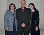 Inez Jackson, the Most Revd Dr Michael Jackson, Archbishop of Dublin and Bishop of Glendalough, and Camilla Jackson at the reception in Dublin City Hall following Archbishop Jackson's enthronement in Christ Church Cathedral.