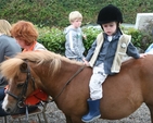 On a Shetland Pony at the Ballinatone Pets Blessing Service.