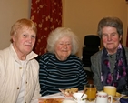 Maureen Kirwan, Angela Bradley & Emily Foxton at the reception following the rededication of the Mageough Home Chapel