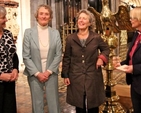 Joan Rufli, Thea Boyle and Audrey Smith were three of the first five women lay readers to be appointed by the then Archbishop Alan Buchanan alongside Daphne Wormell. They are pictured with Bishop Pat Storey in Christ Church Cathedral last night (December 10) when a cross left by Daphne for the first woman bishop was presented. 