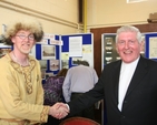 Pictured is the Revd Jim Carroll (right), Rector of Coolock and Raheny meeting 'Viking' Ivan Erskine at the St John the Evangelist Church Coolock Local History Exhibition. 