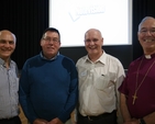 Present at the Church 21 Conference in Drumcondra are (left to right) the Rt Revd Ken Clarke, Bishop of Kilmore, Elphin and Ardagh, the Revd Ian Coffey, Director of Leadership Training at Moorlands College, Dorset who was the keynote speaker at the Conference, the Revd Paul Hoey, Chairman of the Church 21 Working Group and the Most Revd Alan Harper, Archbishop of Armagh.