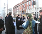 Pictured are clergy at the Ecumenical Easter Sunday Service at the Spike on O'Connell Street.