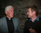 The Revd Canon Robert Deane (left) with Fr Clive Hillman from the Diocese of Bangor, North Wales at a reception in Christ Church Cathedral for visiting clergy from Wales.