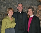 Celia Dunne, the Very Revd Dermot Dunne, Dean, and the Most Revd Dr Katherine Jefferts Schori pictured in the crypt of Christ Church Cathedral.