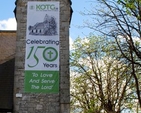 Kill O’ The Grange Church with its 150th Anniversary banner (Photo: Peter Rooke)