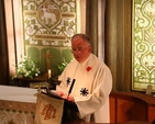 Fr Kevin Purcell from Wellington, New Zealand preaching at the Service of commemoration and thanksgiving in St Ann's Church, Dawson Street to mark ANZAC Day.