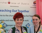 Pictured at the stand at the National Ploughing Championships being jointly run by the Church of Ireland Diocese of Dublin and Glendalough, the Roman Catholic Diocese of Dublin and the Irish Missionary Union are (left to right) Susie Keane and Heather Hanbridge of 3 Rock youth.
