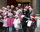 Pictured are the Taney Junior Choir at the launch of the Black Santa collection appeal at St Ann's Church, Dawson Street.