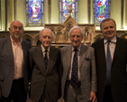 Pictured after the lecture were Ruairi Quinn, TD, Liam Cosgrave, former Taoiseach, David O'Morchoe of the Royal British Legion and Patrick Hugh Lynch.