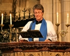 Dr Anne Lodge, Principal of the Church of Ireland College of Education, Lay Minister and ordinand, delivering the address at the service for the commissioning of the new Parish Readers and Lay Ministers in Christ Church Cathedral. 