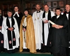 Members of the Chapter of Christ Church Cathedral with the Revd Roy Byrne before his installation as Twelfth Canon of the cathedral. Also pictured are the Revd Sandra Pragnell, Dean–elect of St Mary’s Cathedral, Limerick, who preached and Revd Stephen Farrell, Provincial and Diocesan Registrar. 