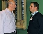 Andrew McNeile, member of the organising team and of the Dublin and Glendalough Diocesan Growth Forum, with Paul Maconochie of Network Church in Sheffield who was the keynote speaker at the Missional Discipleship Seminar in Christ Church Cathedral on January 9. 