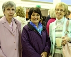 Aideen La Combre, Heather Maher and Sheila Lynch at the reception following the service of institution of the Revd Arthur Young as the new rector of Kill O’ The Grange Parish.