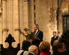 Lord Mayor of Dublin, Andrew Montague, reads a lesson at the ‘In Darkness There is Light’ service of solidarity for people experiencing pain in the recession at Christ Church Cathedral. 