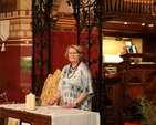 Kay Marshall leading the International Day of Prayer service in St Bartholomew's, Clyde Road. This years's service was arranged by the women of Cameroon. 