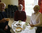 Gordon Poff and Stewart and Joy Houston enjoying the Mageough Home Coffee Morning.
