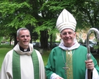 The Revd Andrew McCroskery pictured with the Archbishop of Dublin, the Most Revd Dr John Neill shortly before his institution as Vicar of St Bartholomew's and Lesson Park parishes.