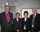 Pictured at a conference hosted by the Irish School of Ecumenics on Same Sex Marriage are (left to right) the Rt Revd Michael Mayes, former Bishop of Limerick and Killaloe, the Revd Katharine Meyer of the Presbyterian Church, Professor Margaret Farley of the Yale Divinity School and the Revd Canon Professor Enda McDonagh of the Roman Catholic Church.