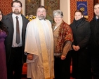 The Revd Neal O’Raw and his wife Siobhán with two of their sons and partners at his institution as Rector of Donoughmore and Donard with Dunlavin. 