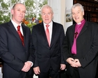 Keeper of Marsh’s Library, Dr Jason McElligott, Minister for Arts, Heritage and the Gaeltacht, Jimmy Deenihan TD and the Archbishop of Dublin, the Most Revd Dr Michael Jackson at the opening of the new exhibition at Marsh’s Library, ‘The Marvels of Science – Books that Changed the World’.