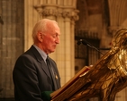 Jimmy Gray, President of the Dublin County Board of the GAA reading at the 61st Annual Ecumenical Thanksgiving service for the gift of sport in Christ Church Cathedral.