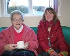 Flo Roberts and Pauline O’Sullivan pictured enjoying ‘Coffee in the Cottage’ in Newcastle Rectory Cottage, Co. Wicklow.