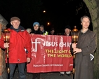 Dublin Council of Churches’ Walk of Light outside St Bartholomew’s Church on Clyde Road. 