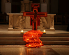 The Taizé cross is placed on the alter in the Pro Cathedral after which a moving Taizé service takes place. 