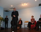 The Revd Alan Rufli speaking at the reception following his institution as Rector of Clondalkin and Rathcoole. Pictured seated behind him are the Most Revd Dr John Neill, Archbishop of Dublin, Betty Neill, the new Rector's wife, Gillian and the Revd Canon Desmond Sinnamon, Rural Dean.