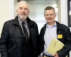 Bernard Woods and Trevor Sargent at the Diocesan Faith in Action Conference in the Church of Ireland College of Education.