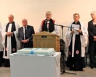 Clergy and special guests at the opening of St Saviour’s Parish Hall in Arklow. 