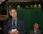 Professor Roger Stalley, Head of the Department of the History of Art in Trinity College, Dublin speaking at the launch of the exhibition marking the 130th Anniversary of the re-opening of Christ Church Cathedral following the restoration conducted by George Edmund Street.