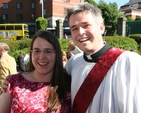 The Revd Paul Arbuthnot shortly after his ordination to the Diaconate with his wife Emma outside Christ Church Cathedral.
