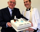 Bill Fleeton was presented with a cake by Revd Dr William Olhausen on behalf of the parish recognising all the work he put into the renovation of the church hall at St Matthias’s, Killiney–Ballybrack. The hall was dedicated by Archbishop Michael Jackson on Sunday November 25. 