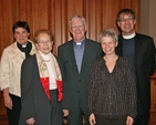 The Revd Gillian Wharton, Rector of Booterstown and Mount Merrion parishes; guest speaker Justice Catherine McGuinness, President of the Law Reform and retired Judge of the Supreme Court; Monsignor Séamus Conway, Parish Priest, Booterstown; Dr Gillian Wylie, chair of the sessions and lecturer in the Irish School of Ecumenics; and the Revd Dennis Campbell, Presbyterian Church of St Andrew, Blackrock, pictured following Judge McGuinenss’s ‘Law and Morality’ lecture in Stillorgan Park Hotel as part of the Booterstown and Mount Merrion Parishes Series of Ecumenical Lenten Talks.