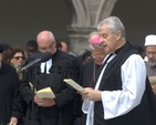 Archbishop Michael Jackson reads the closing prayer of the Multi Faith Commemoration which formed part of the ceremony to mark the National Day of Commemoration in the Royal Hospital Kilmainham today, July 14.(Photo: Patrick Hugh Lynch)