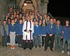 Scouts from Killiney-Ballybrack pictured with new Rector the Revd Dr William Olhausen. Photo: David Wynne