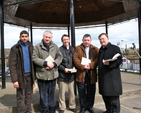 The clergy who presided over the ecumenical service which took place at the Bandstand in the centre of Arklow on Good Friday. 