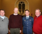 Pictured at an Ecumenical Lenten Talk in Rathfarnham are (l-r) Fr Brendan Madden, PP of Ballyroan RC Church, Andrew McNeile, Project Co-ordinator of the Ministry Formation Project, Commandant Jim Gavin of the Air Corps and Manager of the Dublin Under 21 Gaelic Football Team and the Revd Ted Woods, Rector of Rathfarnham.