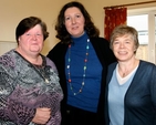Members of the Mageough Fellowship, Valerie Duncan, Emma Coburn and Wendy Moore, who helped organise the lunch in the Mageough Hall to mark the retirement of Alan Nairn as manager. 